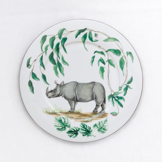 Rhinoceros Eating Plate – 28 cm